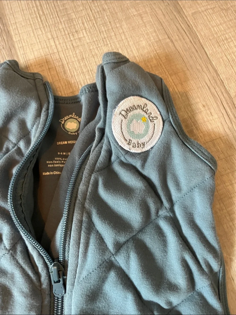 Quilted Sleep Sack - Slate Blue - Picture 3 of 4